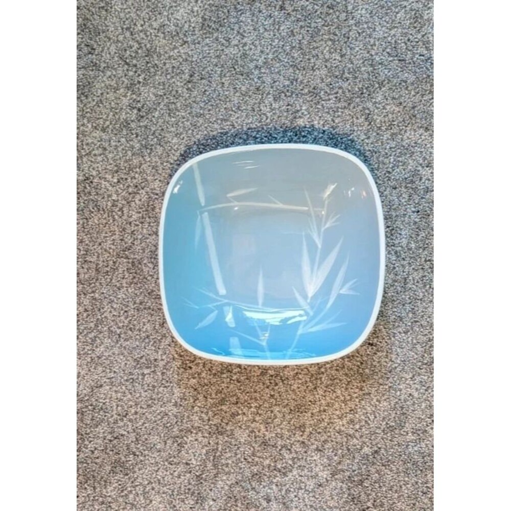 Vintage Winfield Ware "Blue Pacific" Bamboo Square Serving Bowl